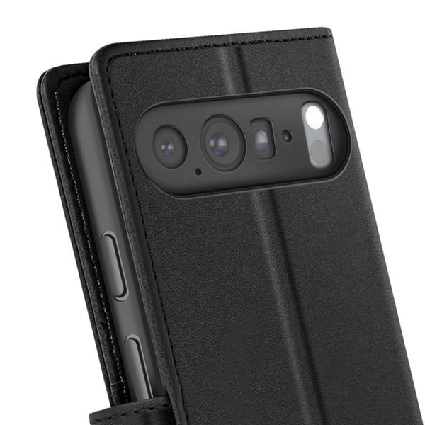 Plånboksetui - MAYAXESS - Google Pixel 10 Pro - Syntetiskt läder svart - Avtagbar skal - Magnetisk