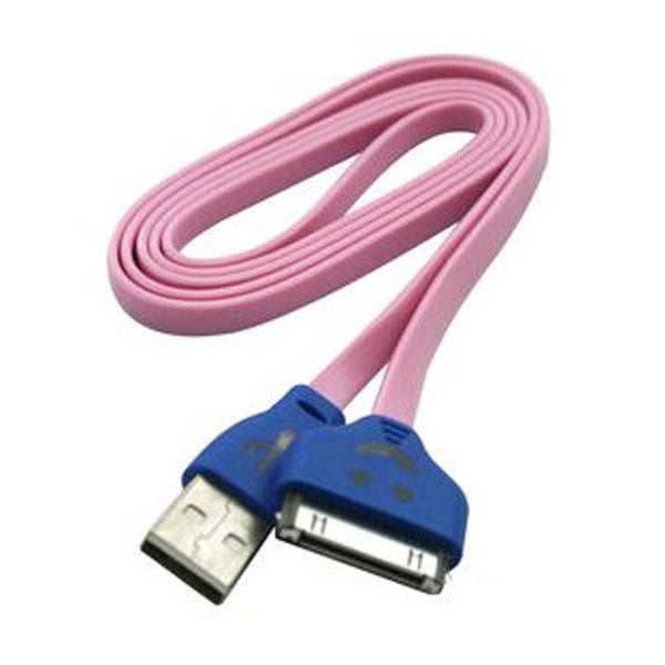 Pack med 5 st USB-A till 30-stifts kontaktkablar, assorterade färger, för smartphones och surfplattor, Electr