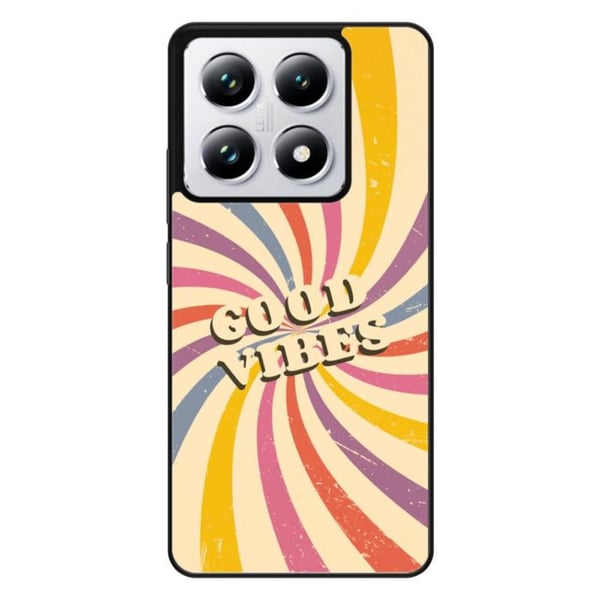 Coque i förstärkt silikon med tryck, kompatibel med Xiaomi 14T 4G, Good vibes