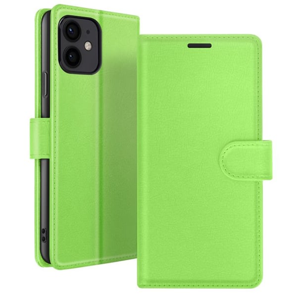 Plånboksfodral för iPhone 12 mini med Stödfunktion och Magnetflik Zanaé Grön