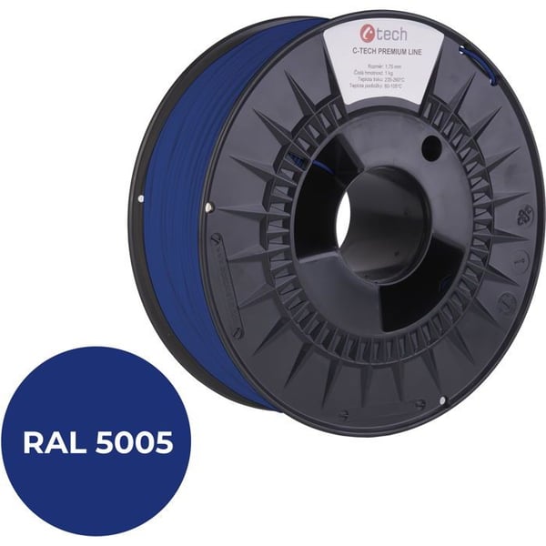 Filament ABS - C-TECH - PREMIUM LINE - Signalblå RAL5005 - 1,75 mm - 1 kg