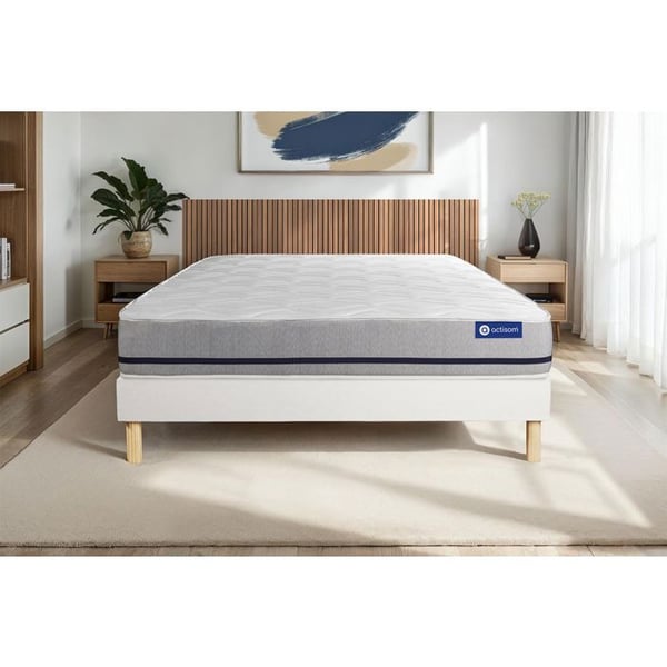 Sängset Madrass Sängbotten 140x200 cm - Vit Sängbotten (i kit) - Actiflex Soft