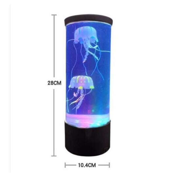 medusalampe akvariefantasilampa lavalampe medusa stämningsbelysning färgskiftande ljus present till barn.
