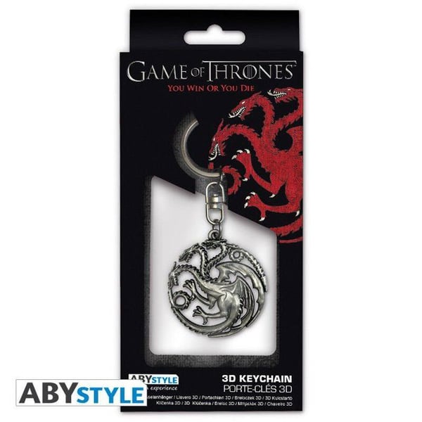 Nøgleholder - ABYSSE CORP - Targaryen - Sølvfarve - Metal - Officielt licenseret produkt