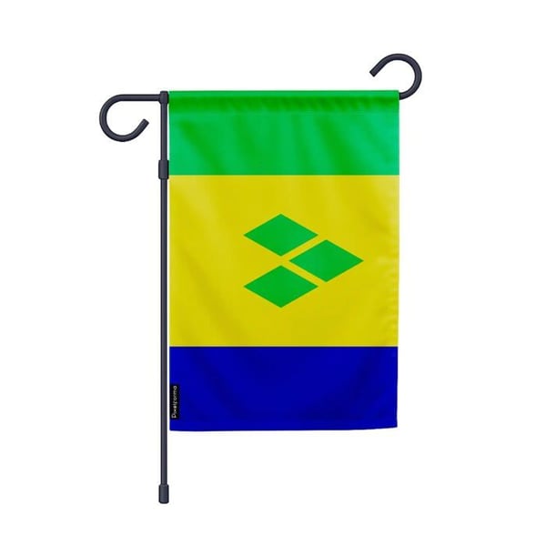 Flagga Saint-Vincent och Grenadinerna – 32 x 47,5 cm – Hållbar Polyester – Vertikalt Format – Utomhus – Pixelforma