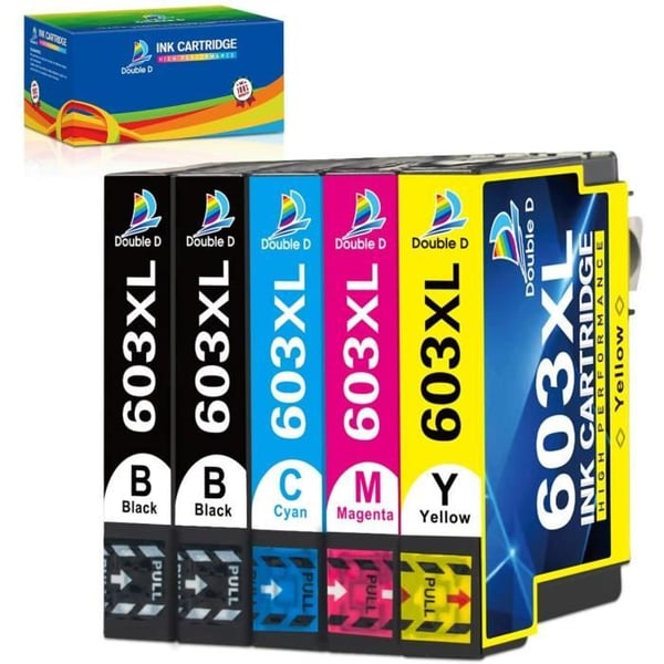 DOUBLE D 603 XL Kompatibel med Epson 603 603XL bläckpatroner för Expression Home XP-3100 XP-4100 XP-2100 XP-2105 XP-3105
