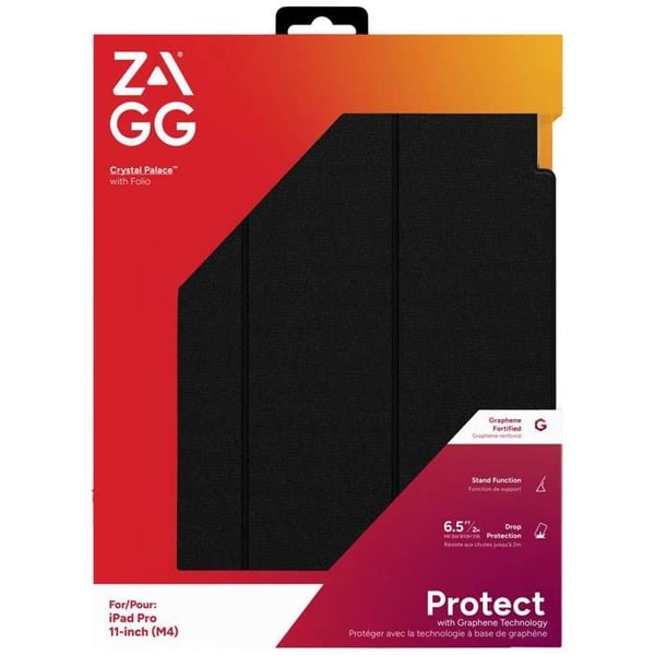 ZAGG Crystal Palace Folio Etui för Apple iPad Pro 11 (M4, 2024) 27,9 cm (11) Book Cover transparent
