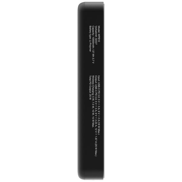 Power Bank - VERBATIM - 32227 - 10000 mAh - Svart - Trådlös