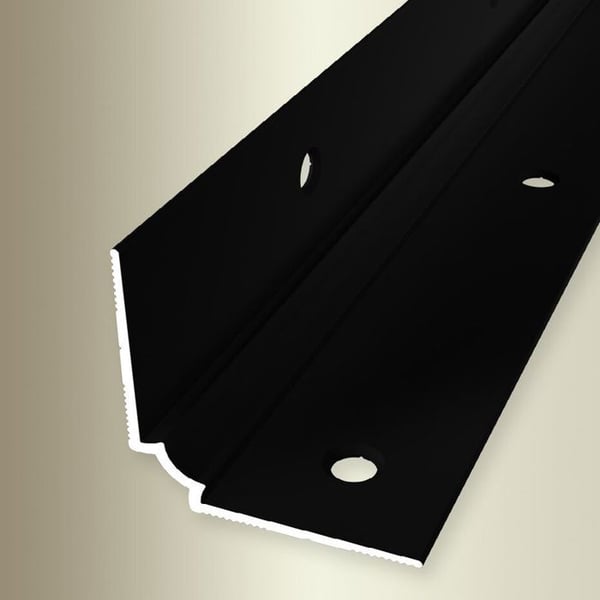 PROVISTON Inre trapphörn 39 mm H 3 mm L 2500 mm Skiktad aluminium Slät svart Dubbel offset Genombruten i retr...