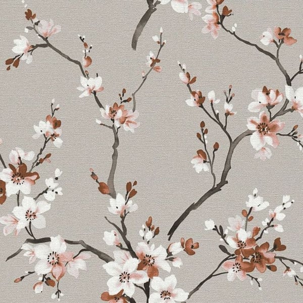A.S. Creation Desert Lodge 385204 Non-woven tapet med blomstrande effekt 0,53 m x 10,05 m Grå