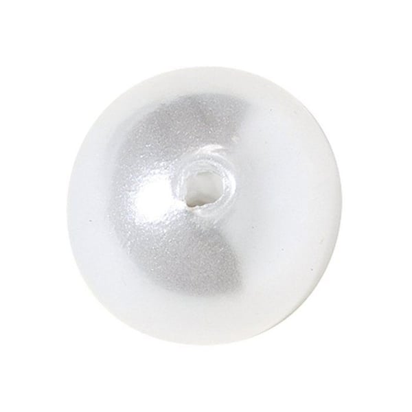 Vita pärlor, 10 mm ø, kartong med 30 st