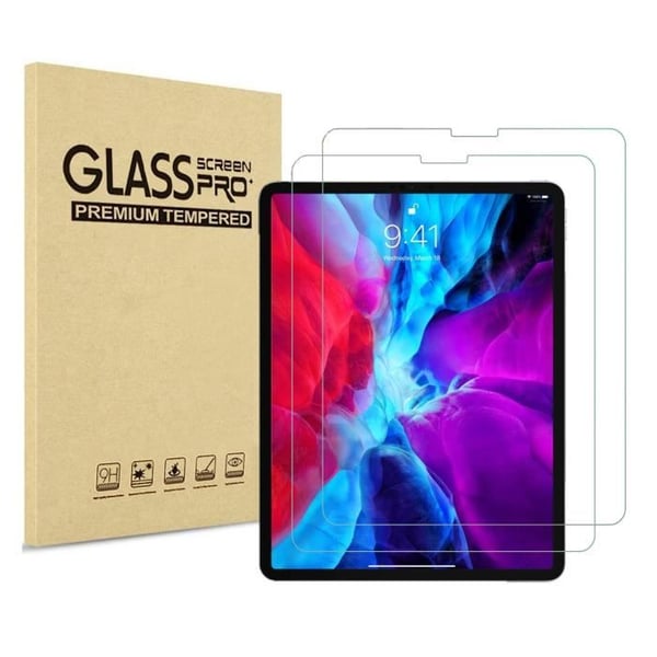 Härdat Glas - Phonillico - iPad PRO 2020 - 12,9 tum - Paket med 2 - Repfria