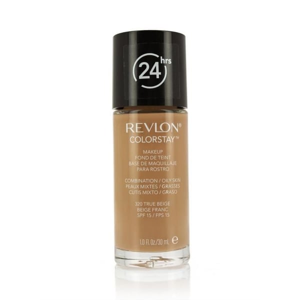 Makeup, 320 - True Beige, kombinerad till fet hud - 30ml - Colorstay - Naturlig, Revlon Make-Up, Dam
