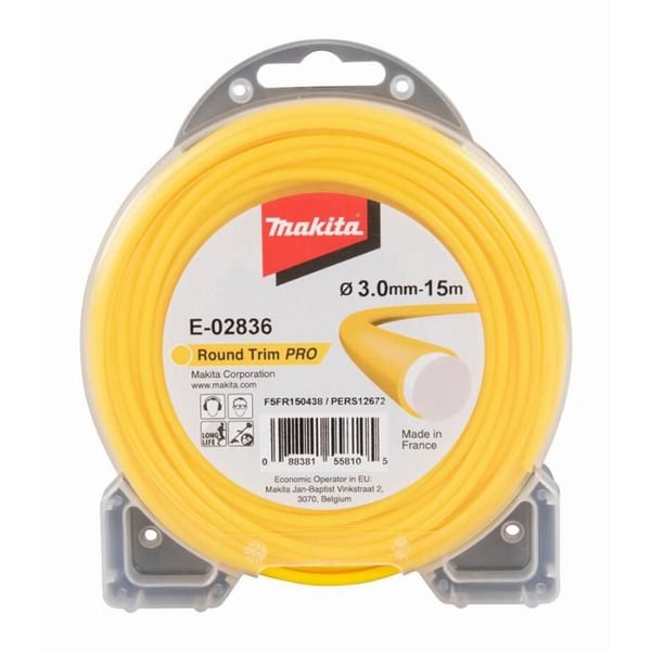 Bobine rund tråd Ø3 mm x 15 m MAKITA til græstrimmere - E-02836