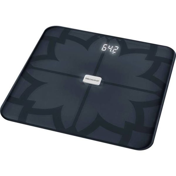 Medisana BS 450 sw Kropsanalysevægt 40510 digital Vægteområde (max.)=180 kg sort med Bluetooth, sensor