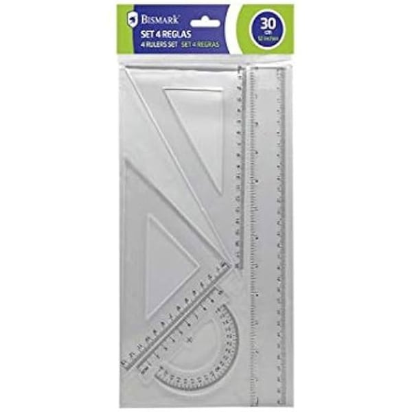 Set med 4 linjaler för ritning - BISMARK - 200b116 - Precision - Allsidig - Hållbar