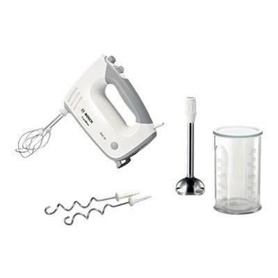 BOSCH MFQ36470 ERGOMIXX handmixer - 450W, 5 hastigheter + puls, rostfritt stål blandarfot tillbehör