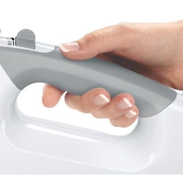 BOSCH MFQ36470 ERGOMIXX handmixer - 450W, 5 hastigheter + puls, rostfritt stål blandarfot tillbehör