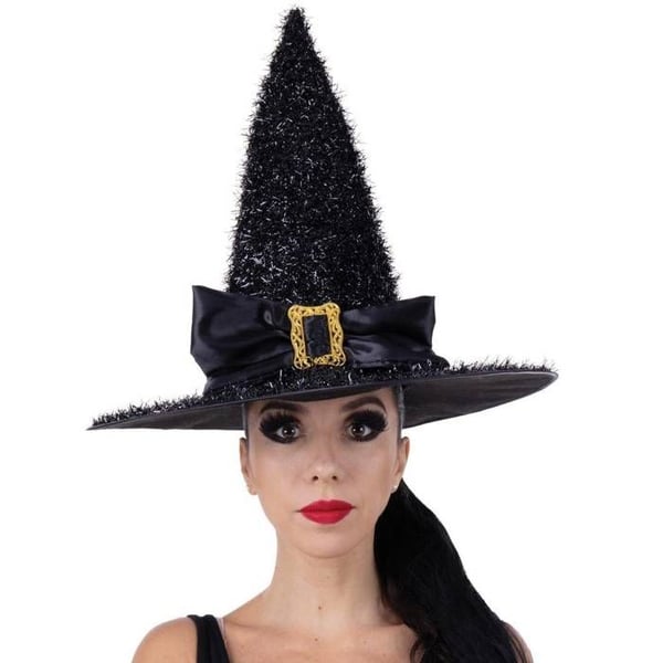 Glittrande Häxhatt - PTIT CLOWN - Vuxen - Svart - Halloween Utklädnadstillbehör