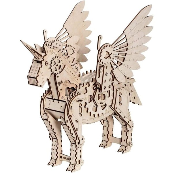 Mr. PlayWood Unicorn Modellkitt i Trä 156 delar