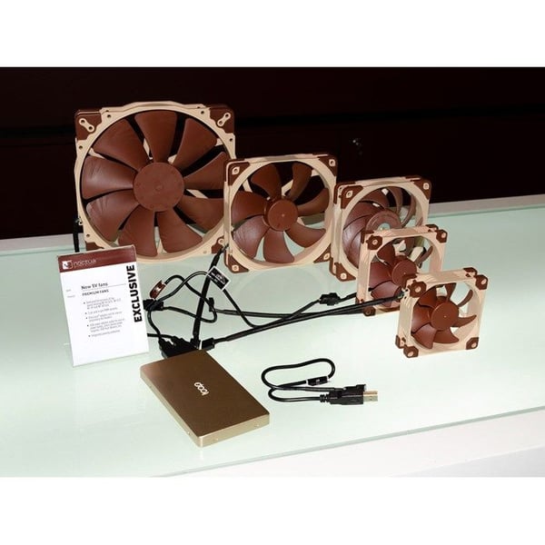 Noctua, avancerad tyst fläkt, 5V 3-stiftsversion (140 mm, brun) - NF-A14 5V