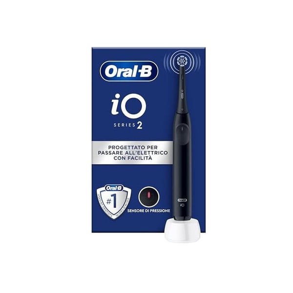 Oral-B iO 2 Elektrisk Tandbørste Sort med Mikro-vibrationer og Rund Hoved
