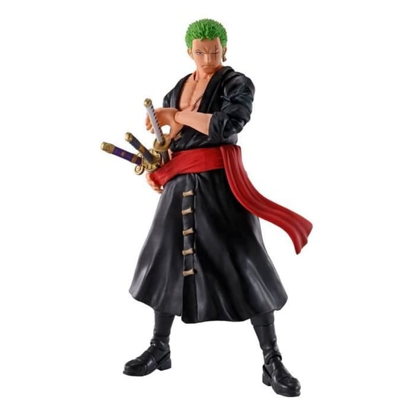Figur - BANDAI TAMASHII NATIONS - S.H. Figuarts Roronoa Zoro - 15 cm - Inkluderade tillbehör - Rörlig