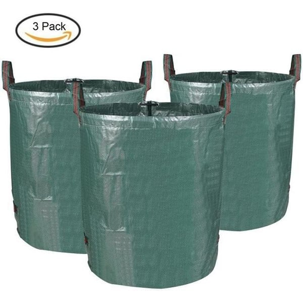 Solid PE Trädgårdsväska - Fristående och hopfällbar - Återanvändbar - NETBOAT - Grön