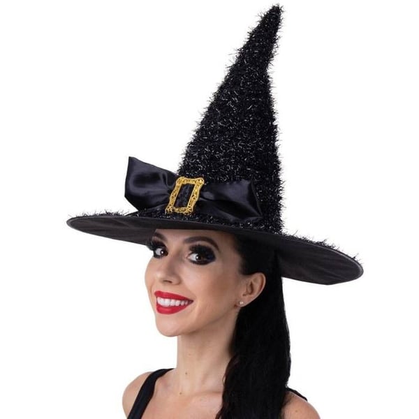 Glittrande Häxhatt - PTIT CLOWN - Vuxen - Svart - Halloween Utklädnadstillbehör