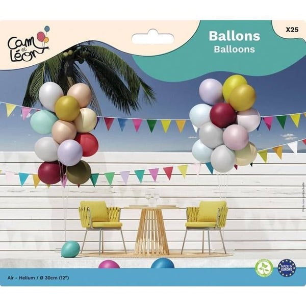 C&L Ballong Ø 30 cm - paket med 25 - pärlglans