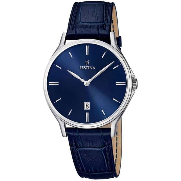 Klocka - Festina - 16745/3 - Läder - Analog - Blå