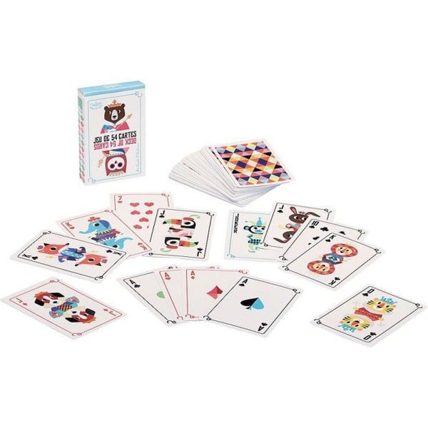 Spel med 54 klassiska kort - VILAC - Blå - Trä - Från 3 år