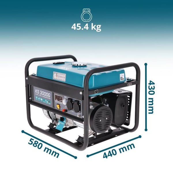 Bensin/gasgenerator "Könner & Söhnen" KS 3000 G