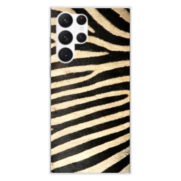 Tryckt silikonfodral som är kompatibelt med Samsung Galaxy S23 Ultra Zebra