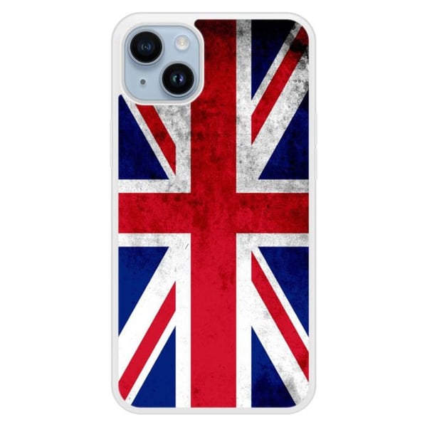 Stöttålig silikonfodral med tryck kompatibel med Apple iPhone 14 Plus England flagga