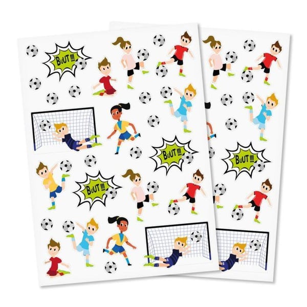 MégaCréa DIY - Fotbollsgummistickers från 1,2 till 6,2 cm 54 stycken