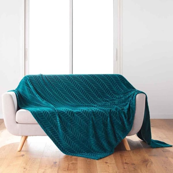Rutig flanell enhet "Arya" 180x220cm Blå