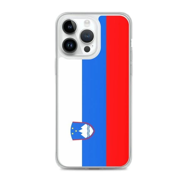 Mobilskal - PIXELFORMA - iPhone 14 Pro Max - Flagga Slovenien - Mjuk - Transparent