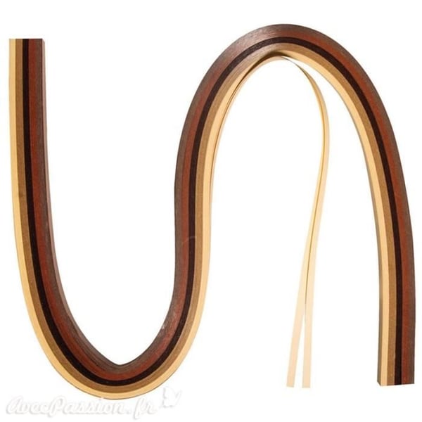 Pappersband för quilling - RAYHER - Pralin - 0,6x53cm - 100 stycken - Brun Pappersband för quilling - RAYHER - Pralin - 0,6x53cm - 100 stycken - Brun