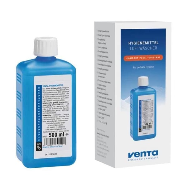 Hygieniskt medel för kontinuerlig hygienisk drift av VENTA Original och Comfort Plus Air Washers (500ml).