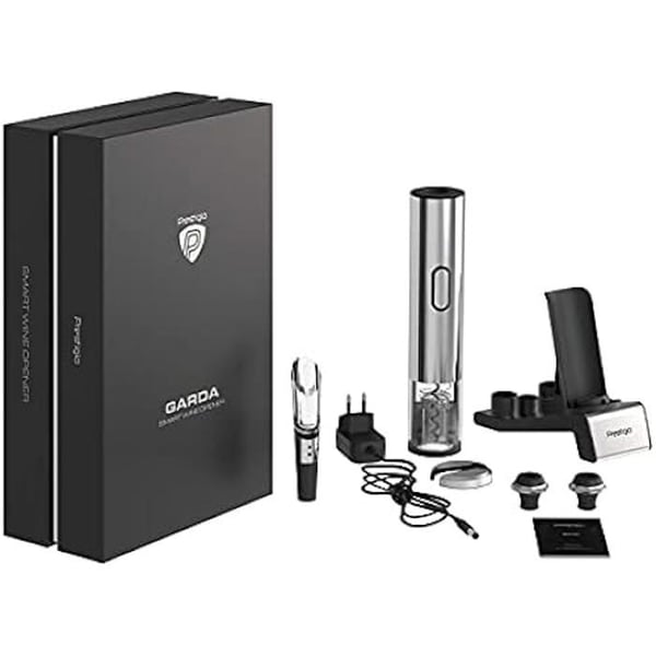 Elektryck flasköppnare - PRESTIGIO - Garda - Elegant design - Vakuumpump - Presentlåda