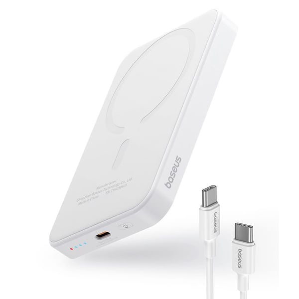 Baseus - P10022107223-00 - Magnetisk powerbank mini powerbank 5000mAh 20W (vit)