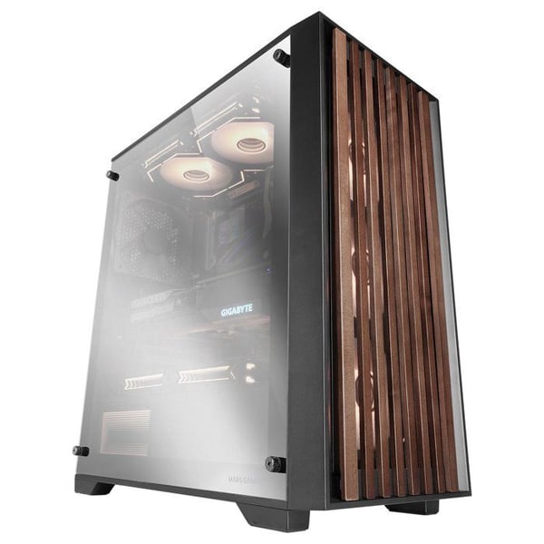 ATX-datorlåda - MARS GAMING - MC-Wood - Träpanel - Optimerad Kylning - Härdat Glas