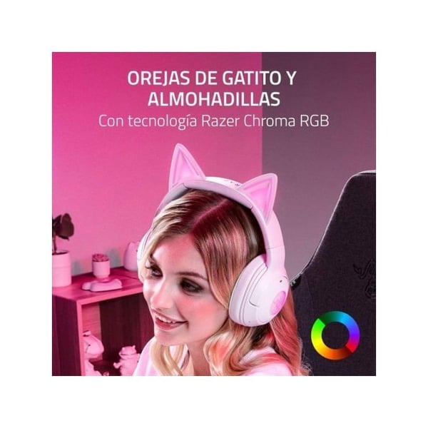 Razer Kraken Kitty V2 BT RGB Gaming Headset Trådløs Hvid
