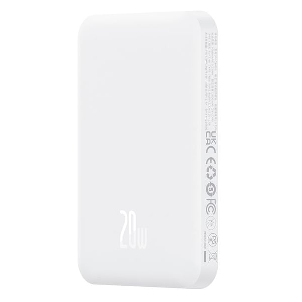 Baseus - P10022107223-00 - Magnetisk powerbank mini powerbank 5000mAh 20W (vit)