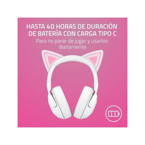 Razer Kraken Kitty V2 BT RGB Gaming Headset Trådløs Hvid