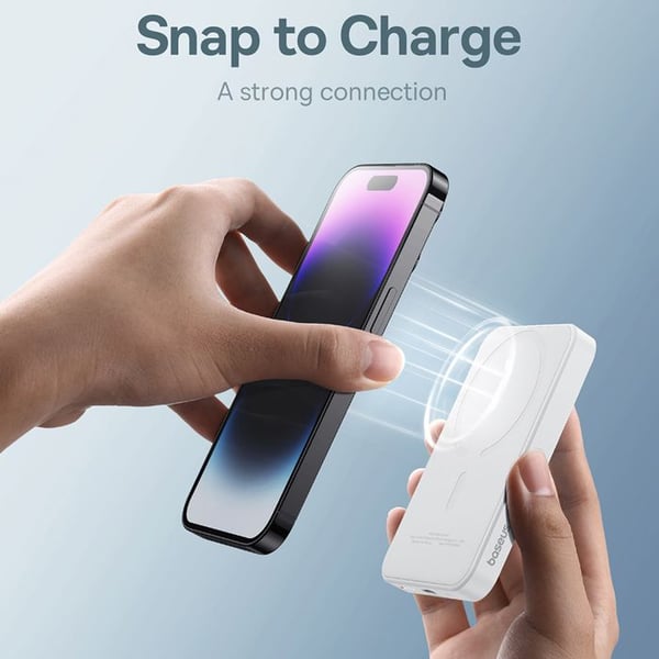 Baseus - P10022107223-00 - Magnetisk powerbank mini powerbank 5000mAh 20W (vit)