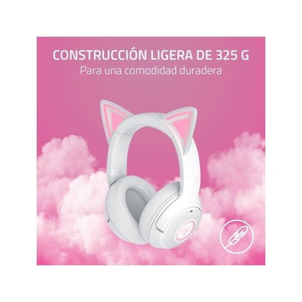 Razer Kraken Kitty V2 BT RGB Gaming Headset Trådløs Hvid