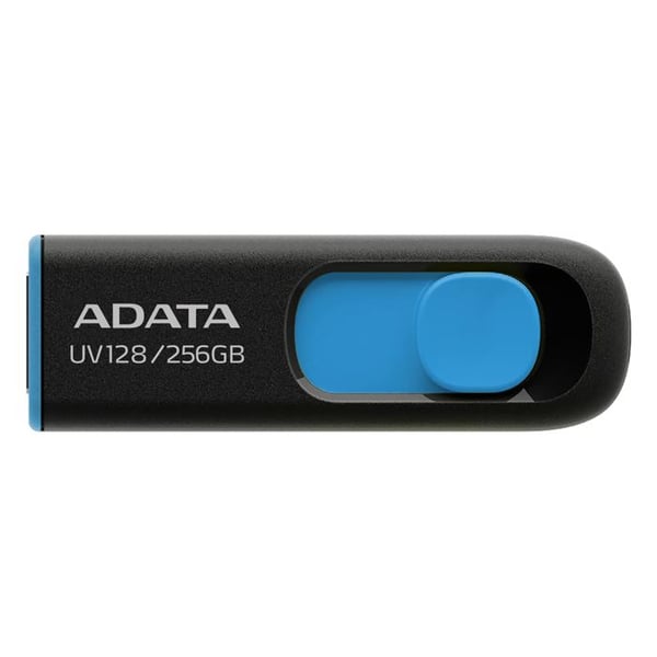 Minneskort - ADATA - AUV128 - 256 GB - USB 3.0 - Svart/Azul