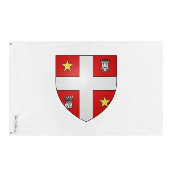 Candiac Flagga – 64 x 96 cm – Hållbar Polyester – 2 Metallöglor – Inomhus / Utomhus – Pixelforma